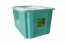 Plastový box Colours, 45l, modrý s vrchnákom, 55x39,5x29,5 cm