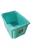 Plastový box Colours, 45l, modrý s vrchnákom, 55x39,5x29,5 cm