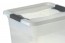 Plastový box Crystal 30 l, priehľadný, na kolieskach, 38x36x37 cm - POSLEDNÉ 2 KS