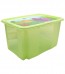 Plastový box Hippo, 45l, zelený s vekom, 55 x 39,5x29,5 cm