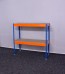 Kovový regál Galaxy, 2 police, 90x100x40 cm, 250 kg, modro oranžový