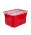 Plastový box Colours, 30l, červený s vrchnákom, 45x35x27 cm - POSLEDNÝCH 7 KS
