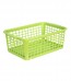 Plastový košík, stredný, zelený, 30x20x11 cm 