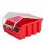 Box na drobný materiál s vrchnákom, malý, červený,16x11,6x7,5 cm