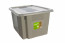 Plastový box Colours, 15 l, sivý s vekom 