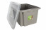 Plastový box Colours, 15 l, sivý s vekom 