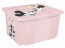 Plastový box Minnie, 15 l, svetlo ružový s vekom, 38 x 28,5 x 20,5 cm