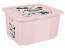 Plastový box Minnie, 24 l, svetlo ružový s vekom, 42,5 x 35,5 x 22,5 cm