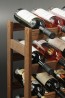 Regál na víno ​​Rovan, na 16 fliaš, Lazur - palisander, 54x44x25 cm