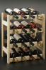 Regál na víno ​​Rovan, 16 fliaš, Natur, 54x44x25 cm