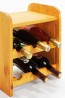 Regál na víno ​​Ricos, na 6 fliaš, odtieň Lazur - mahagón, 38x33x27 cm