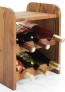 Regál na víno ​​Ricos, na 6 fliaš, odtieň Lazur - palisander, 38x33x27 cm