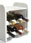 Regál na víno ​​Ricos, na 6 fliaš, odtieň Provance - biely, 38x33x27 cm