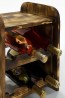 Regál na víno ​​Ricos, na 6 fliaš, odtieň Rustikal, 38x33x27 cm