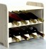 Regál na víno ​​Romman, na 8 fliaš, odtieň Lazur - biely, 38x42x27 cm