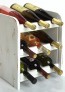 Stojan na víno ​​​​Riccar, na 9 fliaš, odtieň Provance - biely, 38x33x27 cm