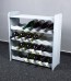 Regál na víno na 24 fliaš, svetlosivý, 65x63x27 cm